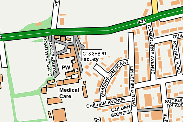 CT8 8HB map - OS OpenMap – Local (Ordnance Survey)