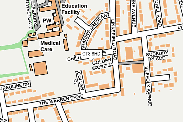 CT8 8HD map - OS OpenMap – Local (Ordnance Survey)