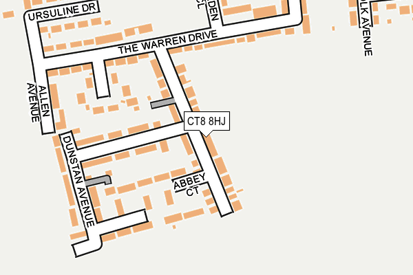 CT8 8HJ map - OS OpenMap – Local (Ordnance Survey)