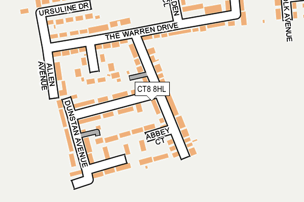 CT8 8HL map - OS OpenMap – Local (Ordnance Survey)
