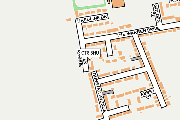 CT8 8HU map - OS OpenMap – Local (Ordnance Survey)