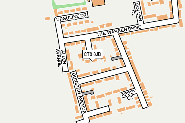 CT8 8JD map - OS OpenMap – Local (Ordnance Survey)