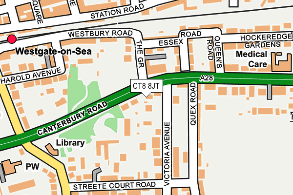 CT8 8JT map - OS OpenMap – Local (Ordnance Survey)