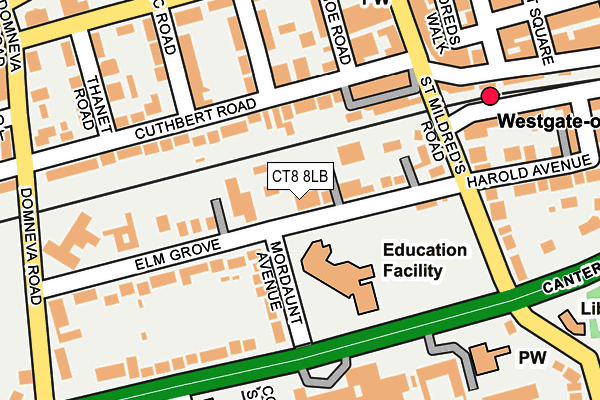 CT8 8LB map - OS OpenMap – Local (Ordnance Survey)