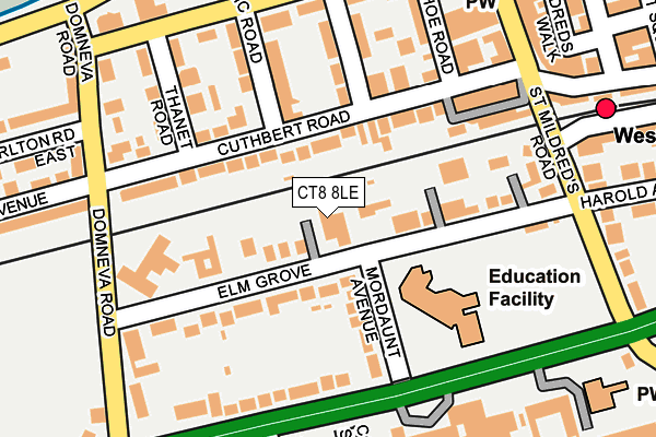 CT8 8LE map - OS OpenMap – Local (Ordnance Survey)