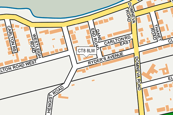 CT8 8LW map - OS OpenMap – Local (Ordnance Survey)