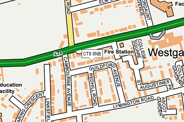 CT8 8NB map - OS OpenMap – Local (Ordnance Survey)