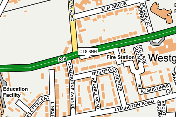 CT8 8NH map - OS OpenMap – Local (Ordnance Survey)