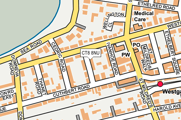 CT8 8NU map - OS OpenMap – Local (Ordnance Survey)