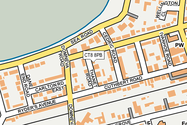 CT8 8PB map - OS OpenMap – Local (Ordnance Survey)