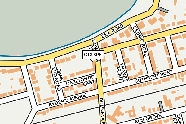 CT8 8PE map - OS OpenMap – Local (Ordnance Survey)