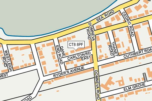 CT8 8PF map - OS OpenMap – Local (Ordnance Survey)