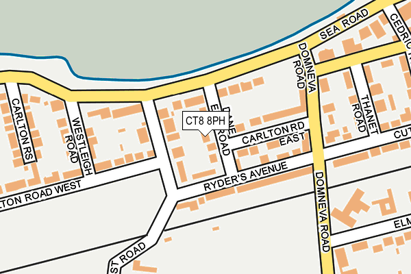 CT8 8PH map - OS OpenMap – Local (Ordnance Survey)
