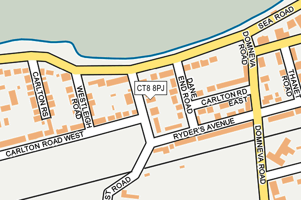 CT8 8PJ map - OS OpenMap – Local (Ordnance Survey)