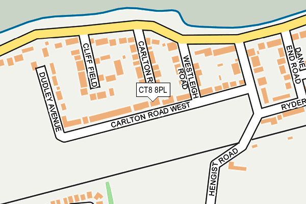 CT8 8PL map - OS OpenMap – Local (Ordnance Survey)