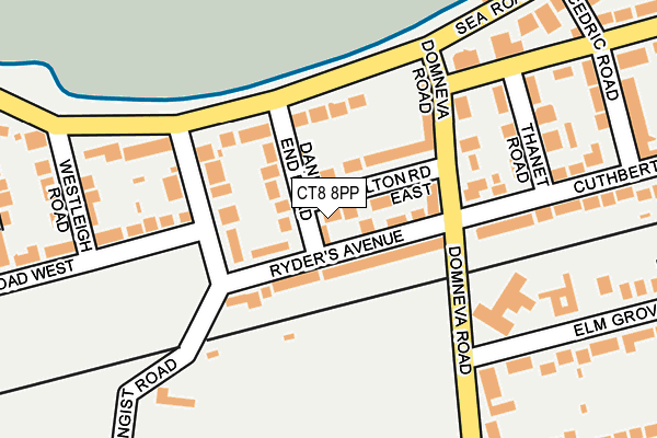CT8 8PP map - OS OpenMap – Local (Ordnance Survey)