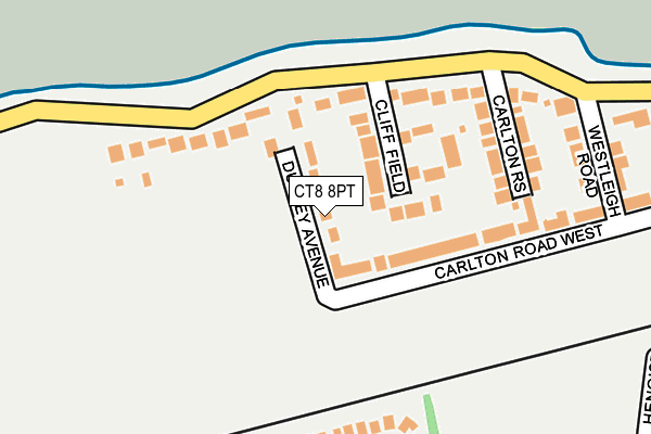 CT8 8PT map - OS OpenMap – Local (Ordnance Survey)