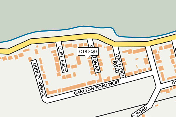 CT8 8QD map - OS OpenMap – Local (Ordnance Survey)