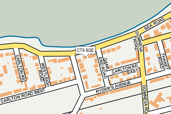 CT8 8QE map - OS OpenMap – Local (Ordnance Survey)