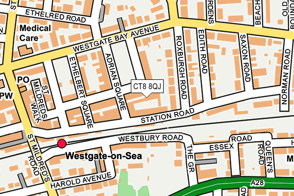 CT8 8QJ map - OS OpenMap – Local (Ordnance Survey)