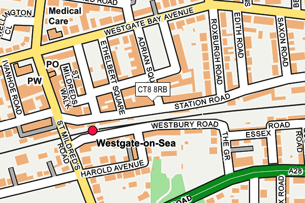 CT8 8RB map - OS OpenMap – Local (Ordnance Survey)