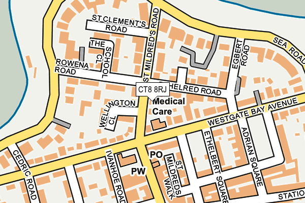 CT8 8RJ map - OS OpenMap – Local (Ordnance Survey)