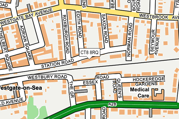 CT8 8RQ map - OS OpenMap – Local (Ordnance Survey)