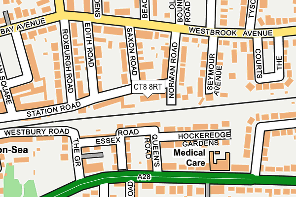 CT8 8RT map - OS OpenMap – Local (Ordnance Survey)