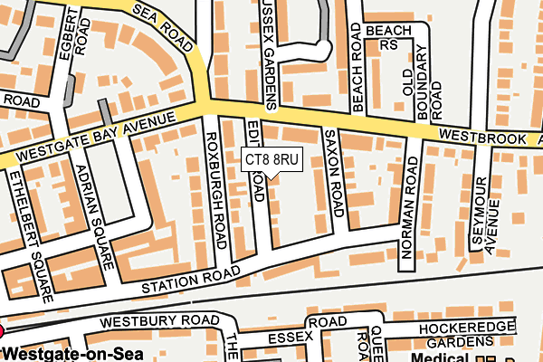 CT8 8RU map - OS OpenMap – Local (Ordnance Survey)