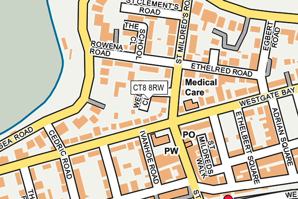 CT8 8RW map - OS OpenMap – Local (Ordnance Survey)