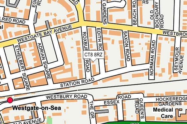 CT8 8RZ map - OS OpenMap – Local (Ordnance Survey)