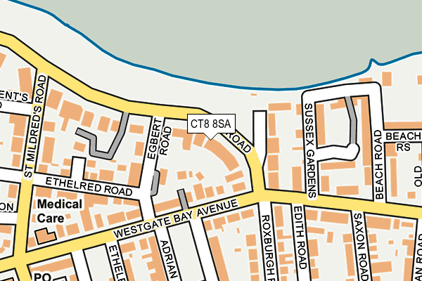CT8 8SA map - OS OpenMap – Local (Ordnance Survey)