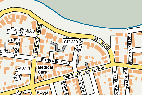 CT8 8SD map - OS OpenMap – Local (Ordnance Survey)