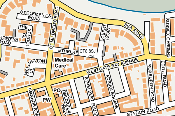 CT8 8SJ map - OS OpenMap – Local (Ordnance Survey)