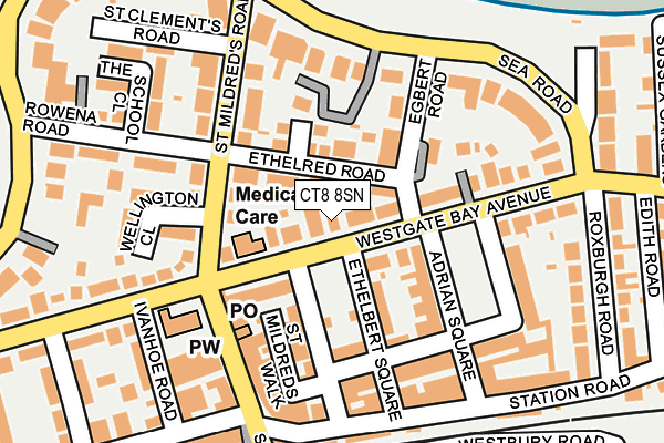 CT8 8SN map - OS OpenMap – Local (Ordnance Survey)