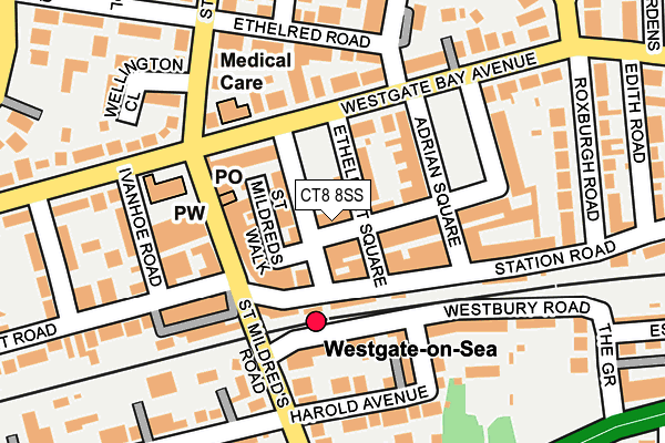 CT8 8SS map - OS OpenMap – Local (Ordnance Survey)