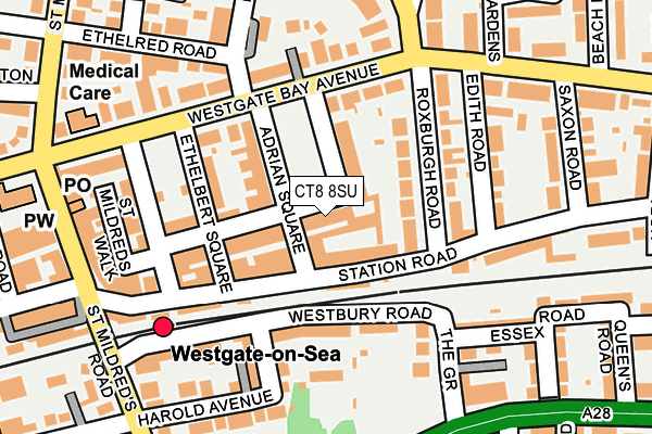 CT8 8SU map - OS OpenMap – Local (Ordnance Survey)