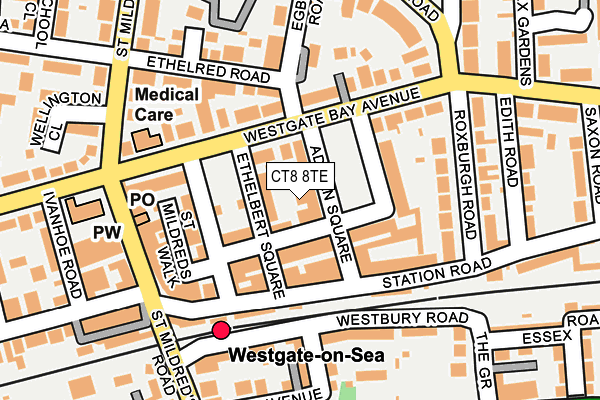 CT8 8TE map - OS OpenMap – Local (Ordnance Survey)