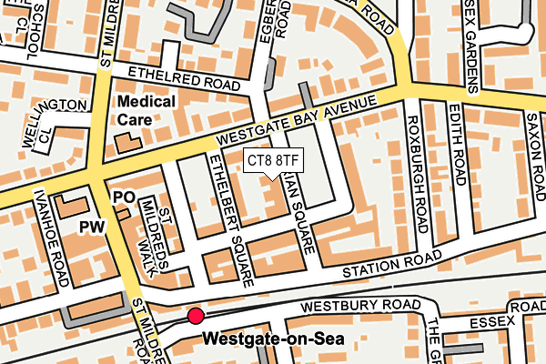 CT8 8TF map - OS OpenMap – Local (Ordnance Survey)