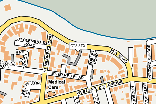 CT8 8TX map - OS OpenMap – Local (Ordnance Survey)