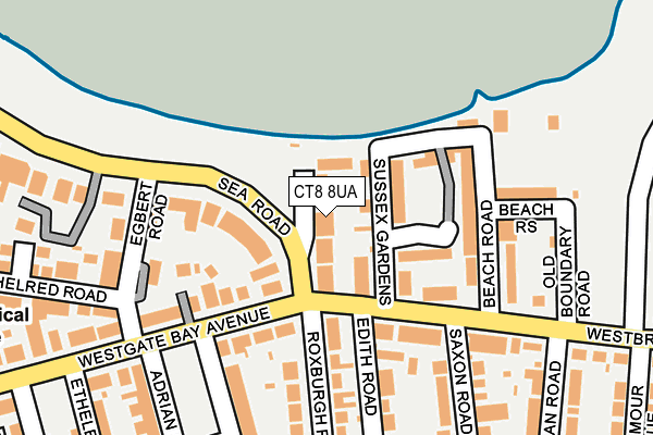 CT8 8UA map - OS OpenMap – Local (Ordnance Survey)