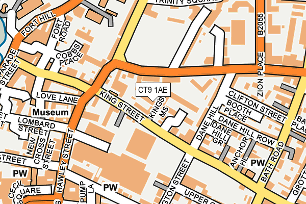 CT9 1AE map - OS OpenMap – Local (Ordnance Survey)