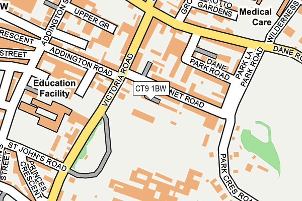 CT9 1BW map - OS OpenMap – Local (Ordnance Survey)