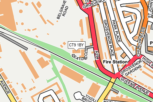 CT9 1BY map - OS OpenMap – Local (Ordnance Survey)