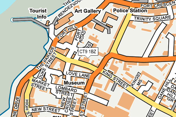 CT9 1BZ map - OS OpenMap – Local (Ordnance Survey)