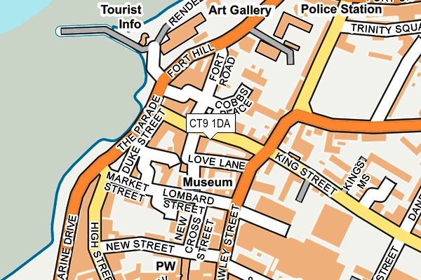 CT9 1DA map - OS OpenMap – Local (Ordnance Survey)