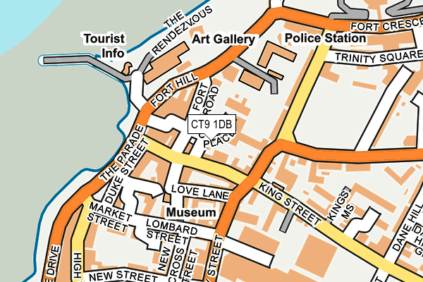 CT9 1DB map - OS OpenMap – Local (Ordnance Survey)