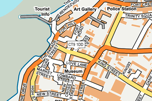 CT9 1DD map - OS OpenMap – Local (Ordnance Survey)