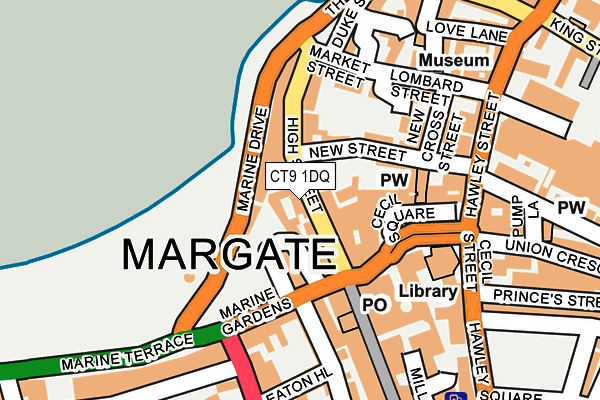 CT9 1DQ map - OS OpenMap – Local (Ordnance Survey)