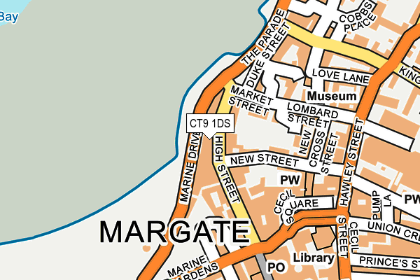 CT9 1DS map - OS OpenMap – Local (Ordnance Survey)